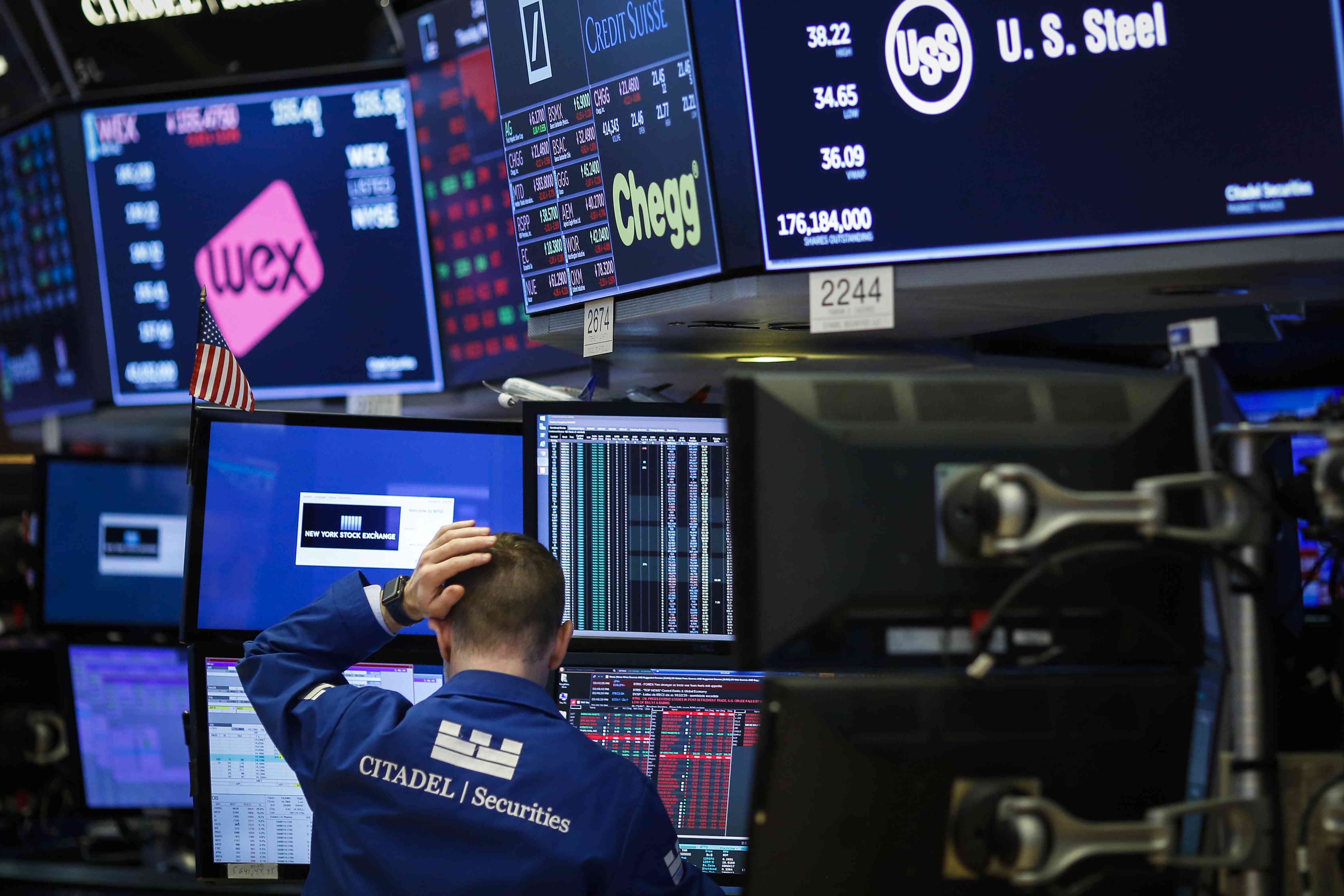 Trader on the floor of an Exchange